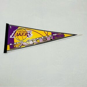 Retro Y2K Los Angeles LA Lakers NBA Basketball Classic Felt Pennant Banner Flag